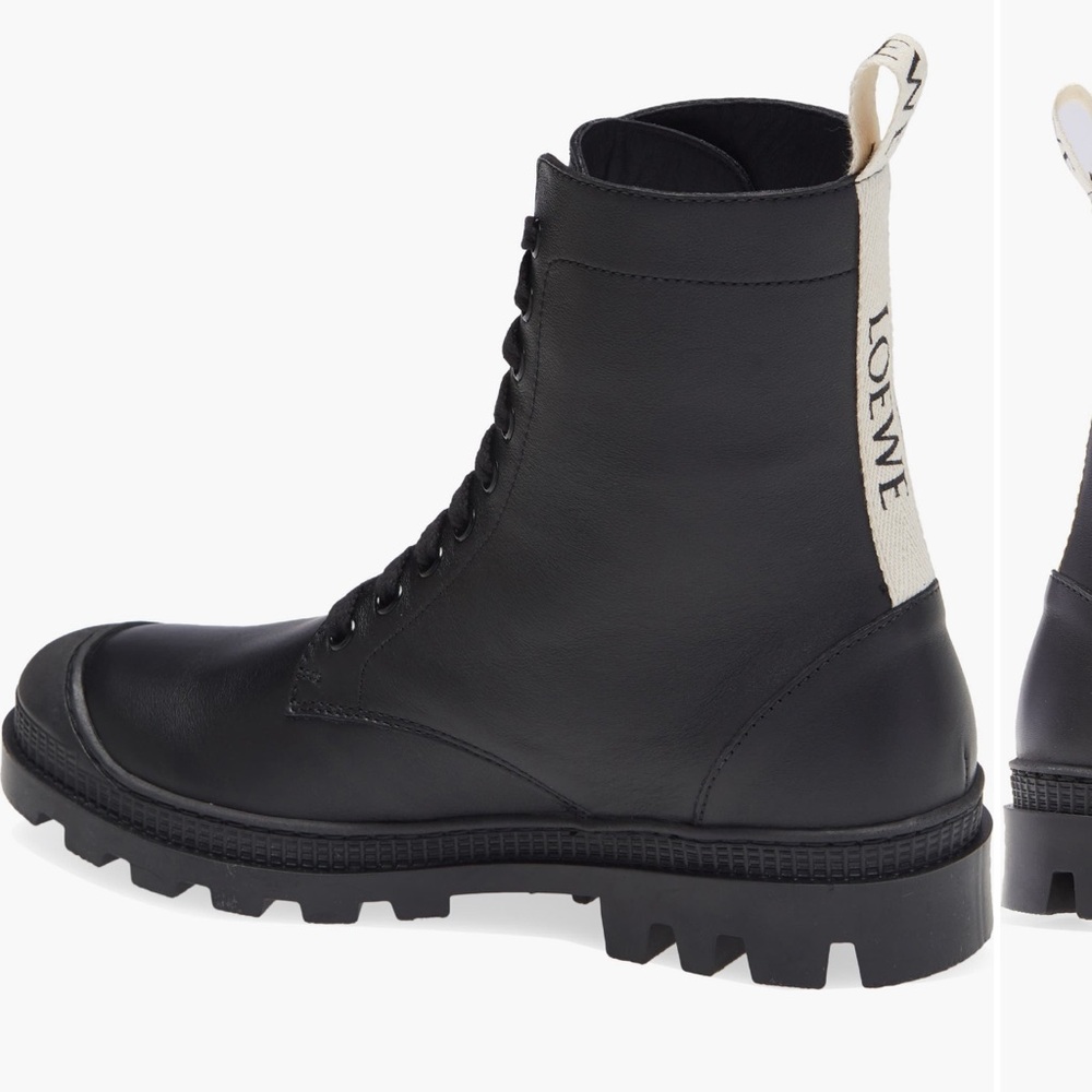 Loewe Combat boot in calfskin Black, NWOT